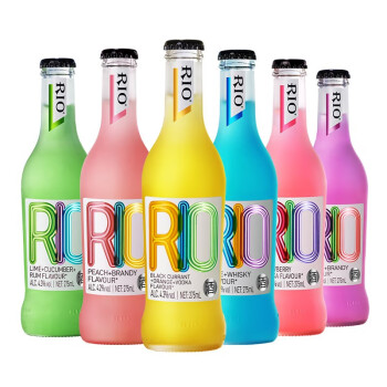锐澳（RIO）洋酒预调鸡尾酒果酒混合装275ml经典瓶伏特加